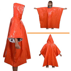 1PC Outdoor First Aid Survival Raincoat Camping Wilderness Emergency Insulation