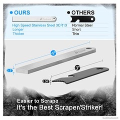 The Professional Ferro Rod Fire Starter Kits Including a 5 Ferro Rod and Two 12