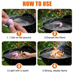 Fire Plugs Emergency Fire Starters, 50 Count Waterproof Fire Plugs for Surviv…