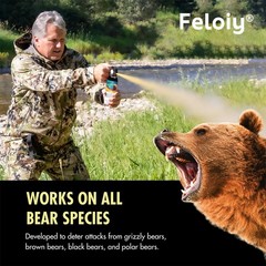 Feloiy Home Self Defense 16oz 35Ft, Bear Repellent Spray Legal Formula