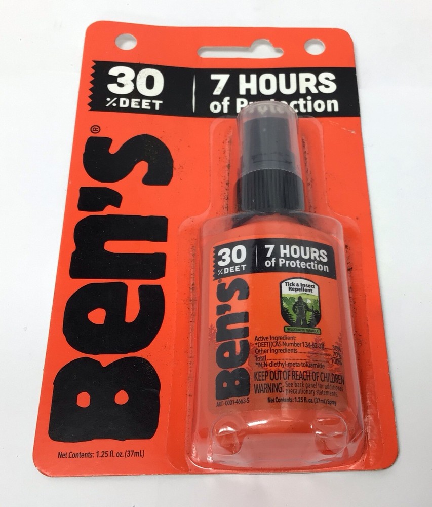 Ben’s 30% Deet Tick & Insect Repellent 1.25 oz Pump Spray Travel Camping Outdoor