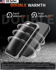 Lerat Hand Warmers 0.59″ Ultra-Slim (Pack of 2), 2 Pack Black White