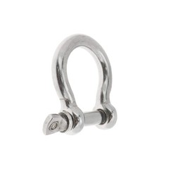 2 Pcs 3/8-inch 10mm 304 Stainless Steel Screw Pin Bow Shackle Anchor
