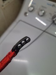 Survival/Fashion Paracord Bracelet With Shackle Adjustable Latch Red/Black NICE!