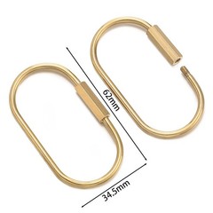 5pcs Brass Keychain Holder Clips for Car Keys and Handbags Outdoor Tool