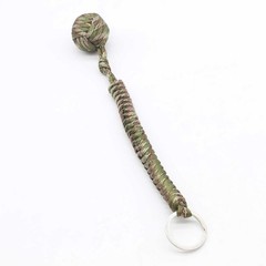 Outdoor Paracord Survival Keychain Steel Ball Self Defense Tool EmergencyLanyarD