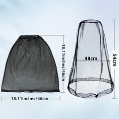 8 Pack Black Mosquito Covers Wearable Head Net Mesh Protecting Net Mosquito F…