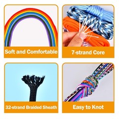 CAMEANE Paracord 21 Colors 13 Feet, 550 Craft Kit for 21 Colors, B