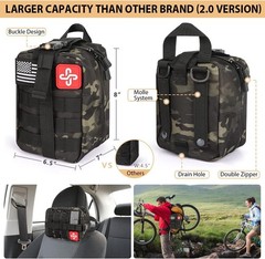 Survival Kit, 250Pcs Survival Gear First Aid Kit with Molle System Compatible Ba