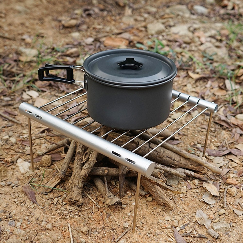 Lightweight Stainless Steel Camping Grill Compact Size Great for Outdoor Meals