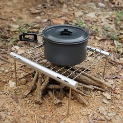Lightweight Stainless Steel Camping Grill Compact Size Great for Outdoor Meals
