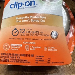 OFF! Clip On Mosquito Repellent Fan Starter Kit Fan Circulated Repellent SEALED