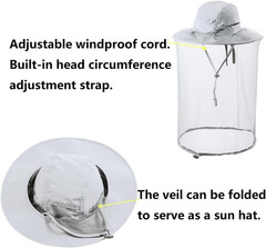 Net Bee Keeper Hat,Mosquito Bug Face Veil,Garden Gnats Head Mesh Cover | Dog Gro