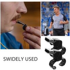 4Pcs Reusable ABS Sports Whistles with Finger Ring for Coaches Referees Black
