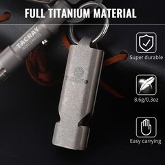 Titanium Emergency Whistle, Lifeguard Safety Whistle with Neck Chain and Keyc…