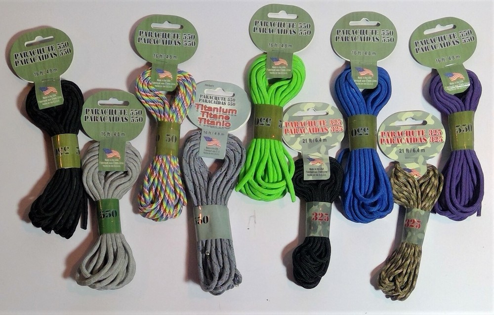 Parachute cording – Assorted – 9 Packages