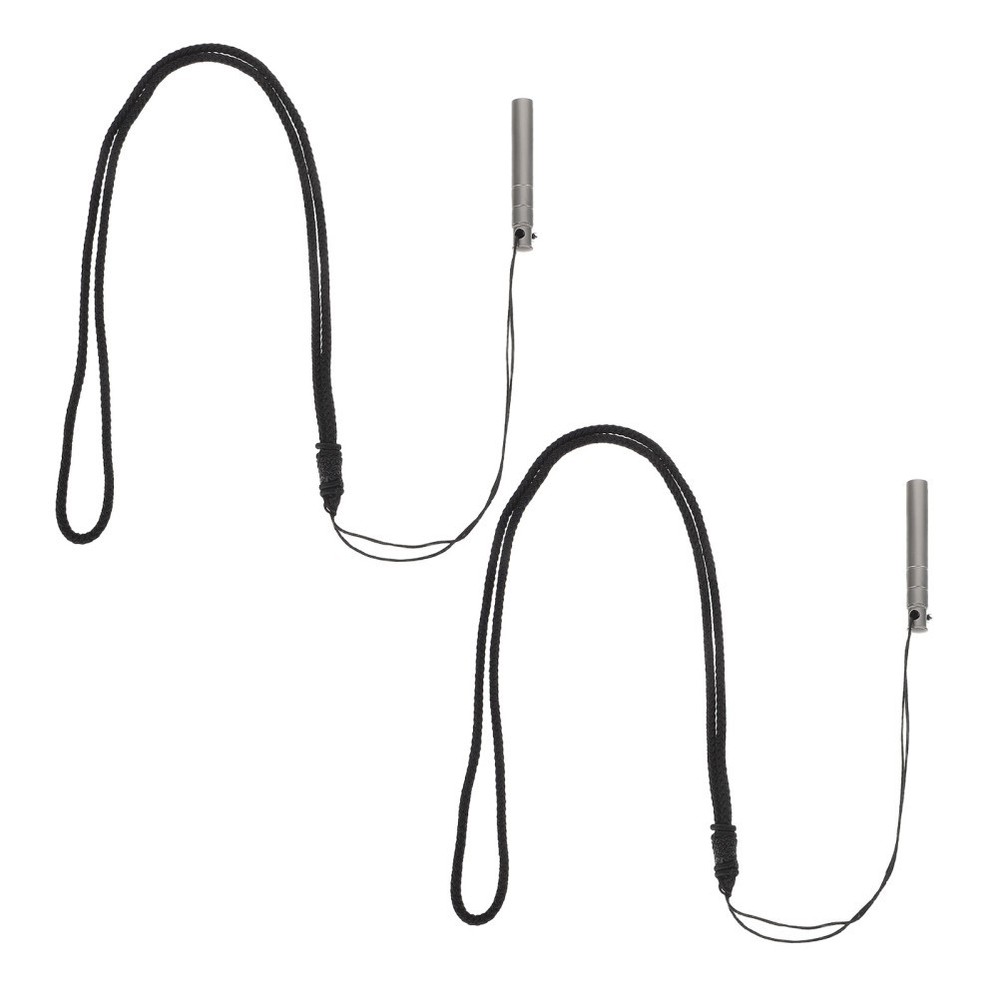 2pcs Survival Loud Emergency Whistles: 120db Outdoor Survival Titanium Alloy