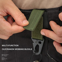 3Pcs Tactical Carabiner Outdoor EDC Keychain Nylon Webbing Keys Holder Camping B