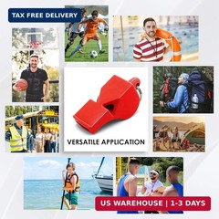 Emergency Whistles with Lanyard Red Safety Whistle for Lifeguard Outdoor Emergen