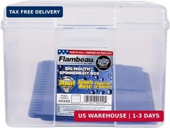 Flambeau Outdoors 00330 Medium Spinnerbait Box, Fishing Bait and Lure Organizer,