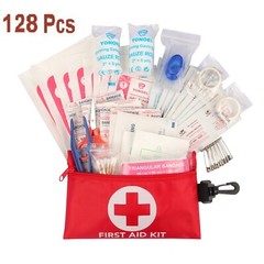 128 Pcs First Aid Kit Medical Emergency Trauma Military Survival Travel 2 Sets