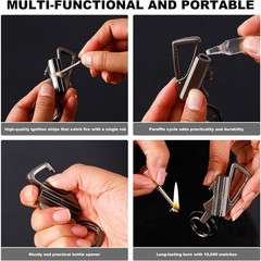 2025 Outdoor Survival Permanent Match Infinity Lighter with Multitool Keychain