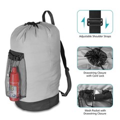 Dalykate Backpack Laundry Bag, with Shoulder Large, Grey