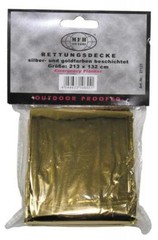 MFH | Max Fox | Rescue Blanket | Gold/Silver | 213 x 132 cm