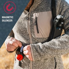 SABRE Frontiersman Bear Bell, Magnetic Silencer, Durable Hook and Small, Red