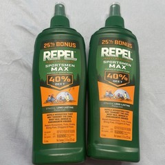 (2) Repel-Insect Repellent-Sportsmen Max Formula 40ET 7.5 fl oz Pump Spray
