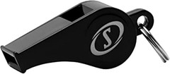 Spalding Sports Whistle with Lanyard | Ideal 1-Pack, Plastic – 1 Pack – Black