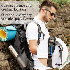 Prasacco 18 Pcs Emergency Whistle with Keychain, Emergency Whistle Survival Loud