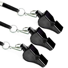 Fya Whistle, Professional Sports Whistle with Lanyard, Very Loud Black