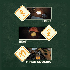SE 3-Wick Emergency Candle, 36 Hours Long Burning, Top Layer Soy Wax, Great Ligh