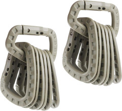 Tactical Carabiner Keychain 12 Pack – Heavy-Duty Polymer D-Ring Clips, Lightweig
