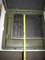 Hard Case Military Plastic 24x22x7 Divided Hinged Lid Miltope Laptop