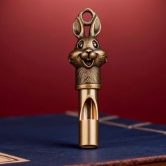 Whistle Brass Rabbit Whistle Outdoor Life-Saving Whistle Key Chain Pendant