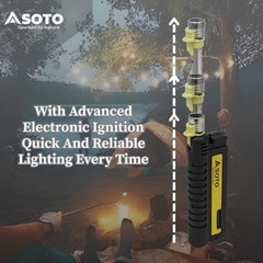 Pocket Torch Lighters for Camping – Extended Refillable Torch Lighter, Telesc…