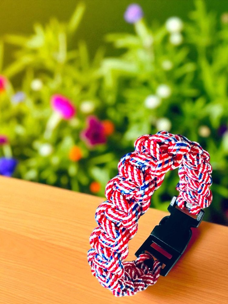 Paracord Bracelet Red/white/blue