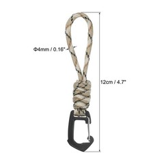 Badge Lanyard 4.7 Inch, Necklace Keychain Cord Metal Clasp Hook, Camo Apricot