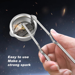 2-Pack Single Flint Torch Striker with 20 Replacement Flints – Heavy Duty Spark