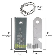 1-5PCS Large Fire Steel Magnesium Fire Starter Steel Flint Survival Lighter