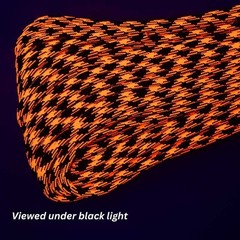 550 Paracord Orange Blaze Camo Made in the USA Nylon/Nylon (100 ft)