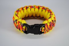 550 Paracord Survival Bracelet King Cobra Yellow/Phoenix Rising Made in the USA