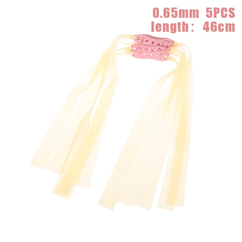 5Pcs 0.5/0.65/0.8/1.0MM Catapult Slingshot Hunting Powerful Flat Rubber Bands