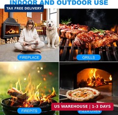 100 Counts Fire Starter, for Campfires, Fireplace, BBQ, Fire Pit, Pizza Oven, Pe