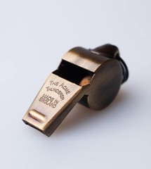 Uniform Accessory Police Whistle – Polished Brass Antique Brass