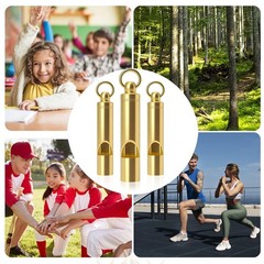 30 PCS Brass Safety Whistle, Emergency Whistle Survival Loud Whistles for Adu…