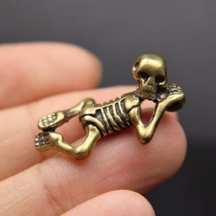 Brass Small Skull Baby Paracord Beads DIY Accessories Handle Lanyard Pendants