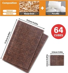 Nvkrvks Fire Starter, Easy-Burning Fire Starter Squares for Wood Stoves
